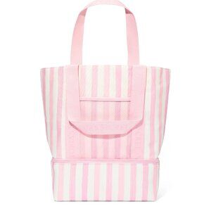 NWT Victoria's Secret Pink Striped Cooler Tote